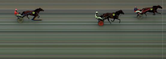 Målfoto for løp 1 på bane BI den 21.08.2020