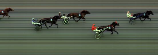 Målfoto for løp 2 på bane BI den 21.08.2020