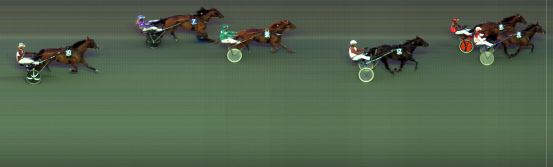 Målfoto for løp 2 på bane BI den 18.09.2020