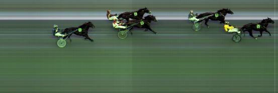 Målfoto for løp 9 på bane BI den 10.10.2020