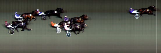 Målfoto for løp 7 på bane BI den 16.10.2020