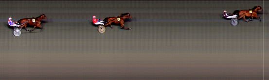 Målfoto for løp 1 på bane BI den 23.10.2020