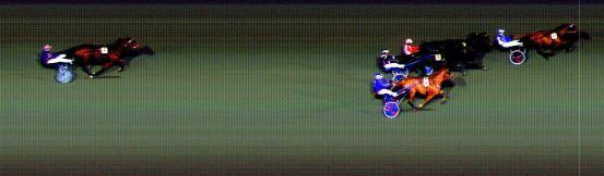 Målfoto for løp 1 på bane BI den 08.11.2020