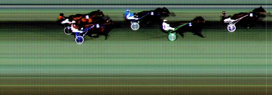 Målfoto for løp 2 på bane BI den 02.02.2021