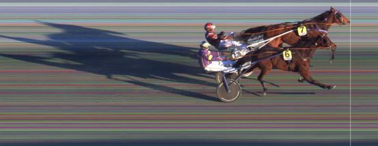 Målfoto for løp 1 på bane BI den 03.02.2021