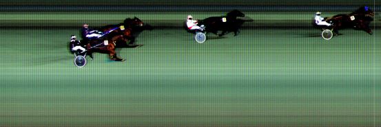 Målfoto for løp 1 på bane BI den 12.02.2021