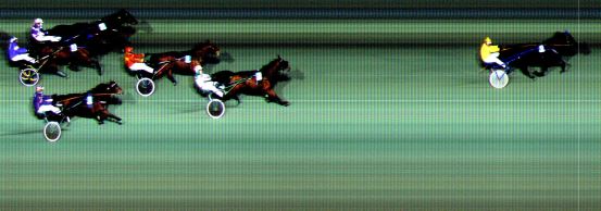 Målfoto for løp 2 på bane BI den 12.02.2021