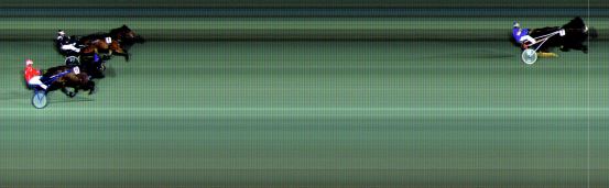 Målfoto for løp 5 på bane BI den 12.02.2021