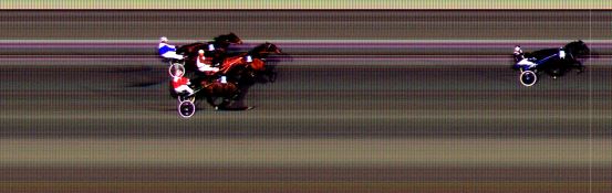 Målfoto for løp 2 på bane BI den 09.03.2021