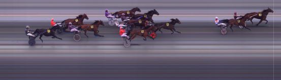 Målfoto for løp 1 på bane BI den 13.03.2021