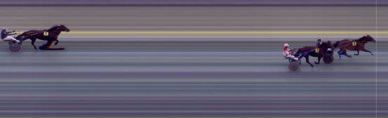 Målfoto for løp 1 på bane BI den 27.03.2021