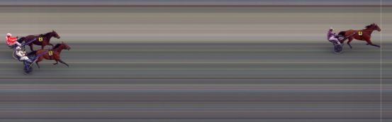 Målfoto for løp 1 på bane BI den 31.03.2021