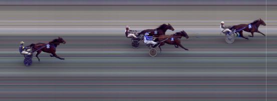 Målfoto for løp 2 på bane BI den 31.03.2021