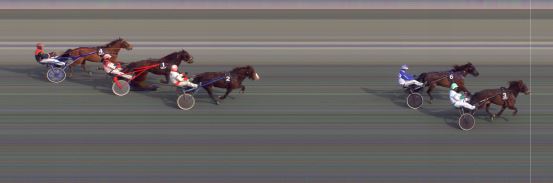 Målfoto for løp 6 på bane BI den 31.03.2021