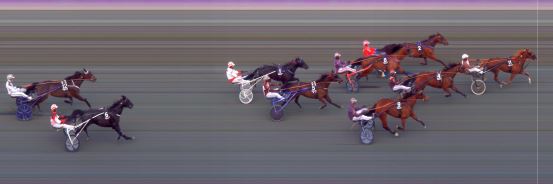 Målfoto for løp 6 på bane BI den 01.04.2021