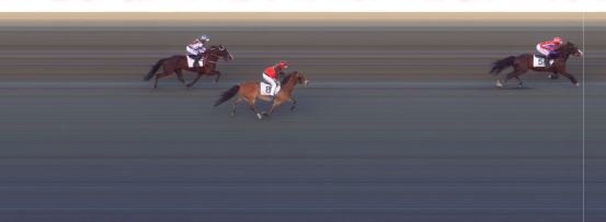 Målfoto for løp 7 på bane BI den 01.04.2021