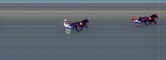 Målfoto for løp 3 på bane BI den 09.04.2021