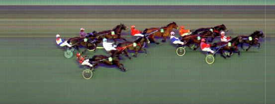 Målfoto for løp 4 på bane BI den 09.04.2021