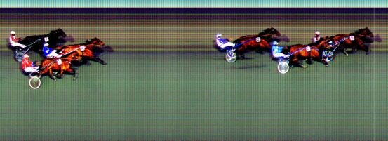 Målfoto for løp 5 på bane BI den 09.04.2021