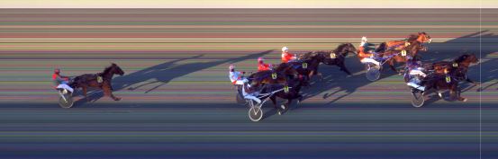 Målfoto for løp 1 på bane BI den 16.04.2021