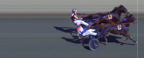 Målfoto for løp 7 på bane BI den 19.04.2021