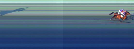 Målfoto for løp 1 på bane BI den 23.04.2021