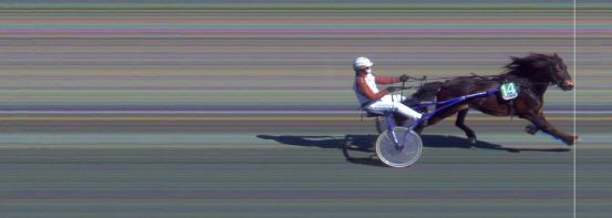 Målfoto for løp 4 på bane BI den 26.04.2021