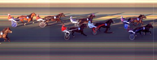 Målfoto for løp 2 på bane BI den 27.04.2021