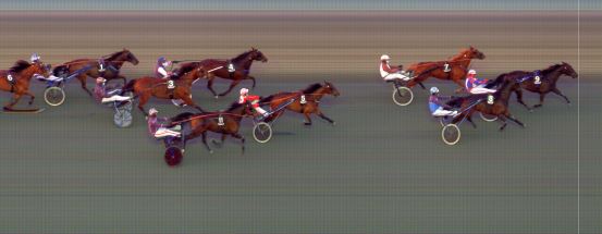 Målfoto for løp 6 på bane BI den 27.04.2021