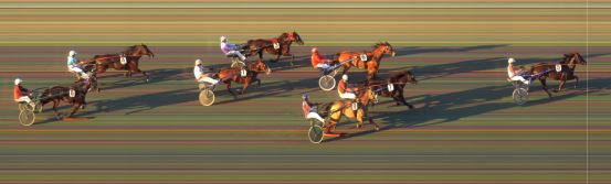 Målfoto for løp 5 på bane BI den 04.06.2021