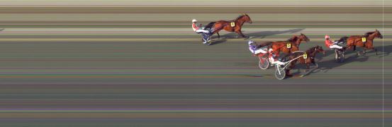 Målfoto for løp 1 på bane BI den 15.06.2021