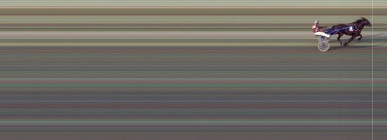 Målfoto for løp 2 på bane BI den 15.06.2021