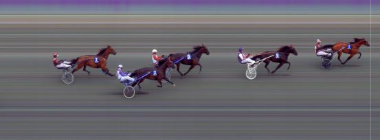 Målfoto for løp 2 på bane BI den 21.06.2021