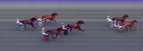 Målfoto for løp 6 på bane BI den 21.06.2021