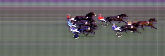 Målfoto for løp 8 på bane BI den 21.06.2021