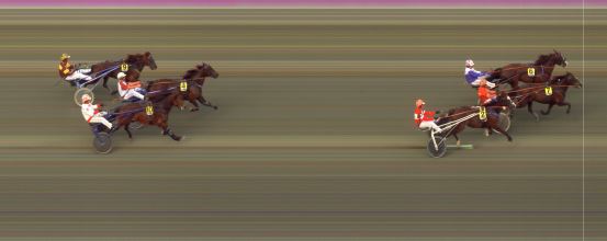 Målfoto for løp 1 på bane BI den 07.07.2021