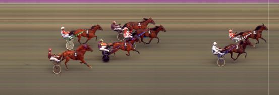 Målfoto for løp 6 på bane BI den 07.07.2021