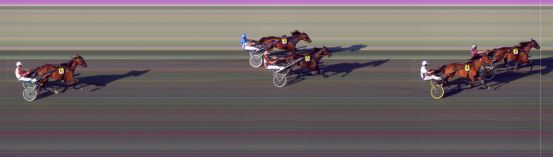 Målfoto for løp 1 på bane BI den 16.07.2021