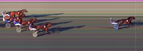 Målfoto for løp 3 på bane BI den 16.07.2021