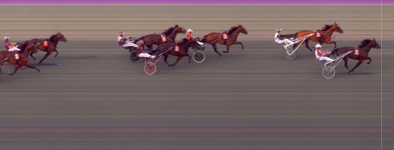 Målfoto for løp 3 på bane BI den 19.07.2021