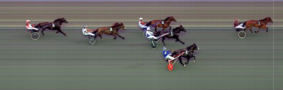 Målfoto for løp 6 på bane BI den 13.08.2021