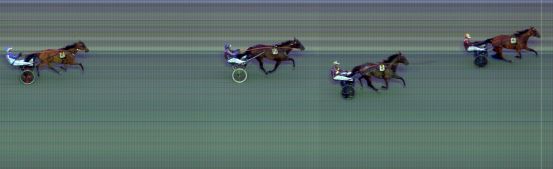 Målfoto for løp 7 på bane BI den 13.08.2021