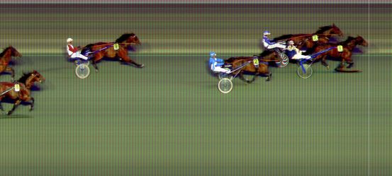 Målfoto for løp 9 på bane BI den 13.08.2021