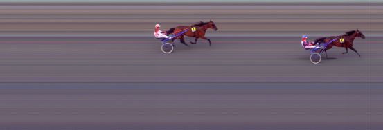 Målfoto for løp 1 på bane BI den 20.08.2021