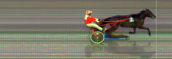 Målfoto for løp 2 på bane BI den 01.10.2021