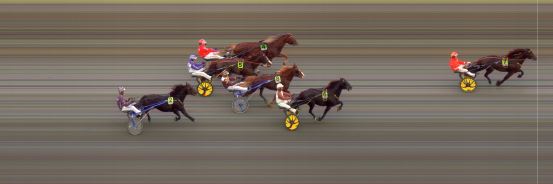 Målfoto for løp 9 på bane BI den 09.10.2021