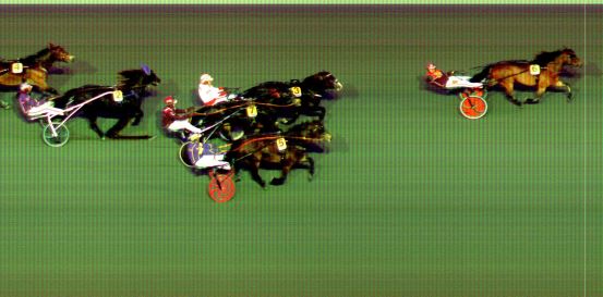 Målfoto for løp 1 på bane BI den 17.10.2021