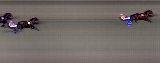 Målfoto for løp 1 på bane BI den 12.12.2021