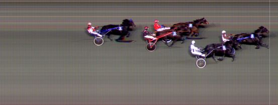 Målfoto for løp 2 på bane BI den 12.12.2021