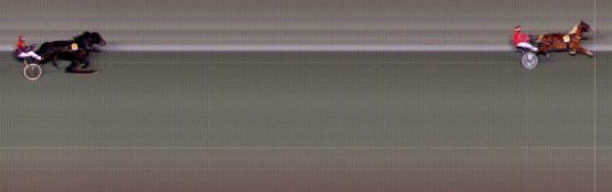 Målfoto for løp 1 på bane BI den 17.12.2021